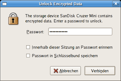 LUKS-Passwortabfrage